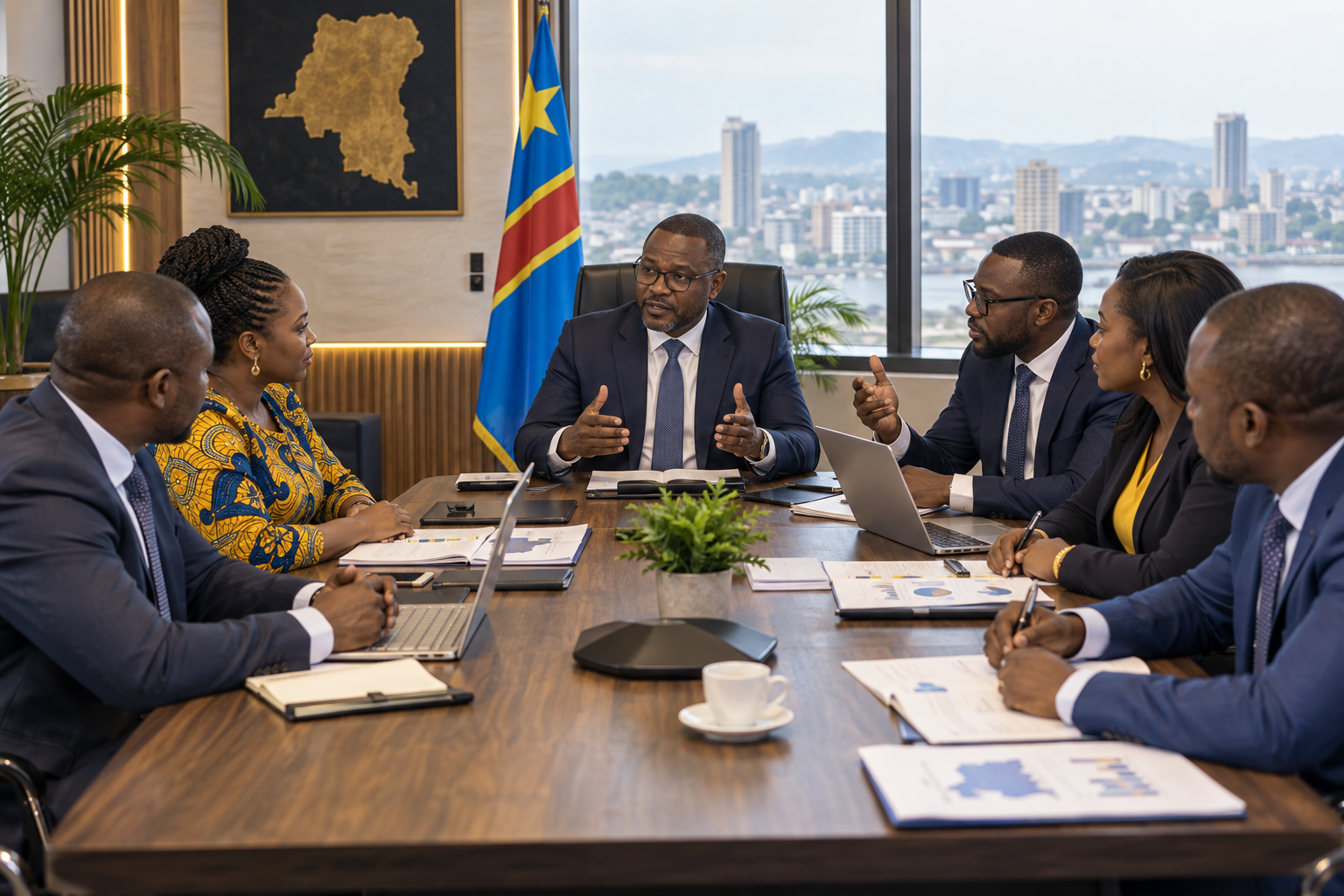 Illustration de l’équipe de Direction générale de Congo Net Solution